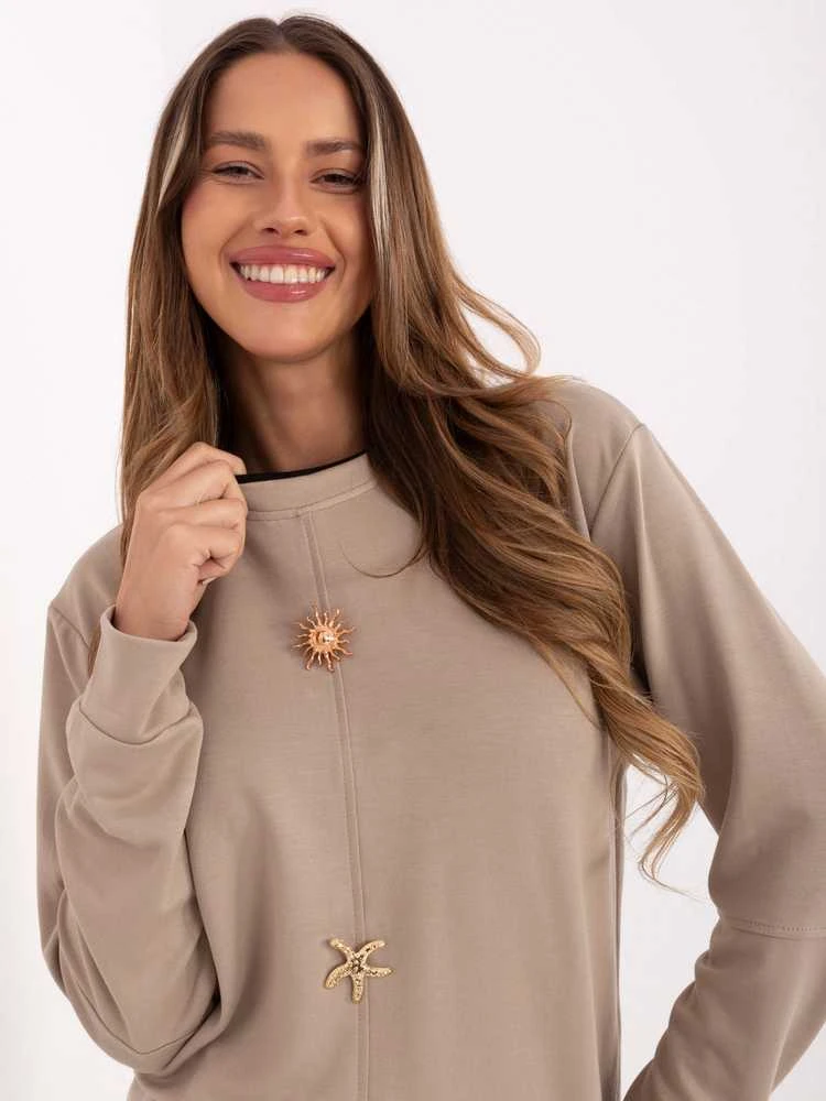 Relevance Bluza-RV-BL-A929.00-smėlio spalva