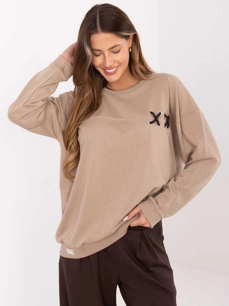 Relevance Bluza-RV-BL-A941.58-ciemny bezowy