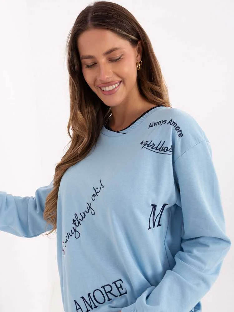 Relevance Bluza-RV-BL-A968.00-šviesiai mėlyna