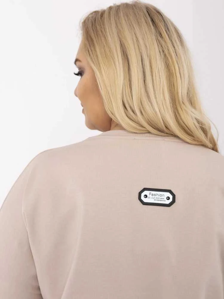 Relevance Bluza-RV-BZ-A599.82-smėlio spalva