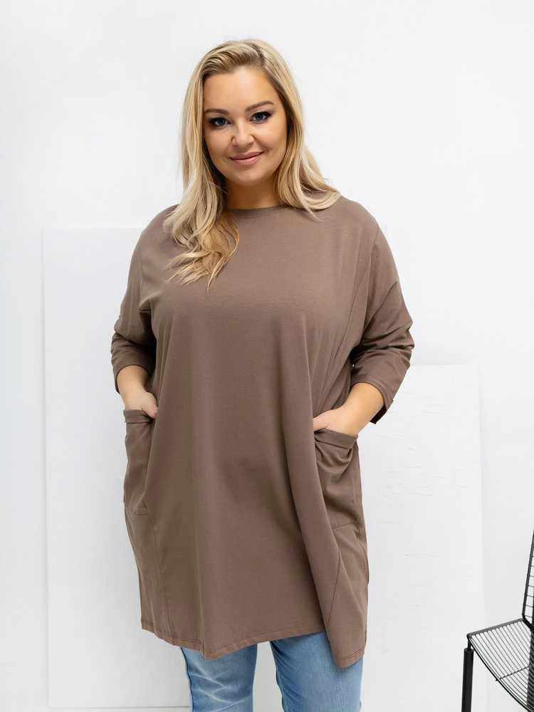 Relevance Bluzka-RV-BZ-A1076.00-ciemny bezowy