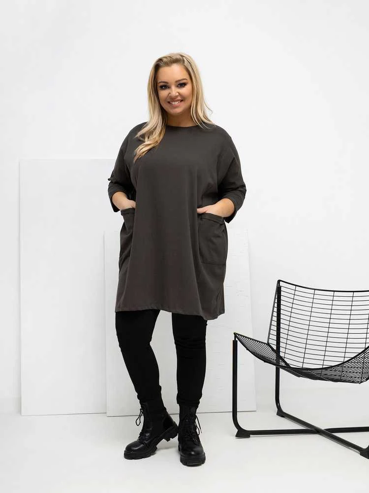 Relevance Bluzka-RV-BZ-A1076.00-ciemny khaki