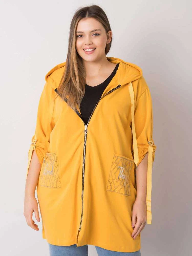 Relevance Megztinis-RV-BL-6795.84-tamsiai geltonas
