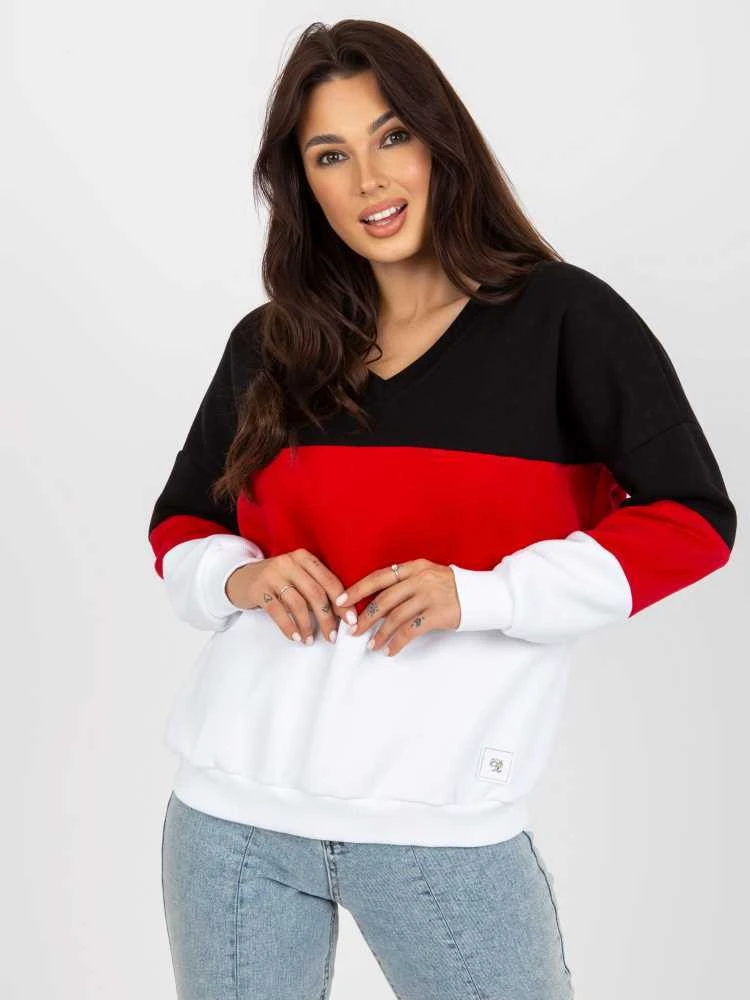 Relevance Megztinis-RV-BL-8377.89-juoda-raudona