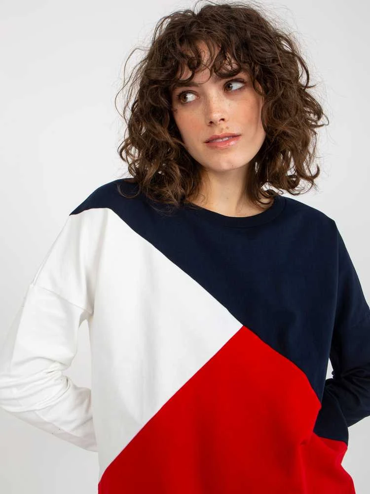 Relevance Megztinis-RV-BL-8463.41P-navy mėlyna-raudona
