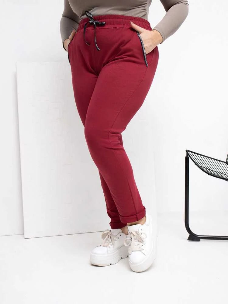 Relevance Sportinės kelnės-RV-DR-4765.52-bordinė