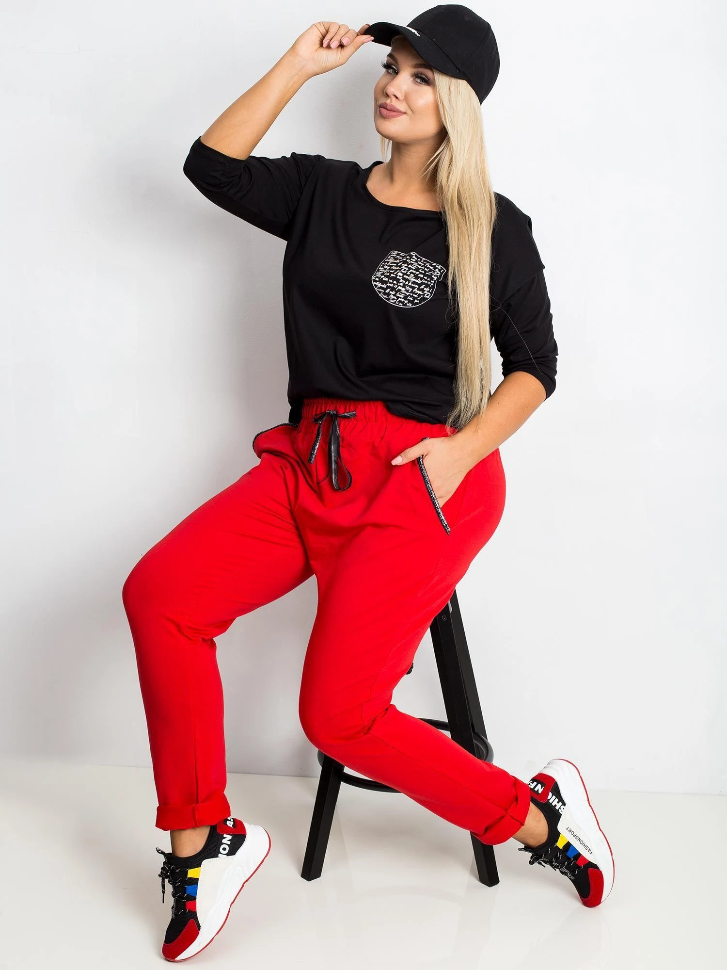 Relevance Sportiniai kelnaitės-RV-DR-4765.52-raudona