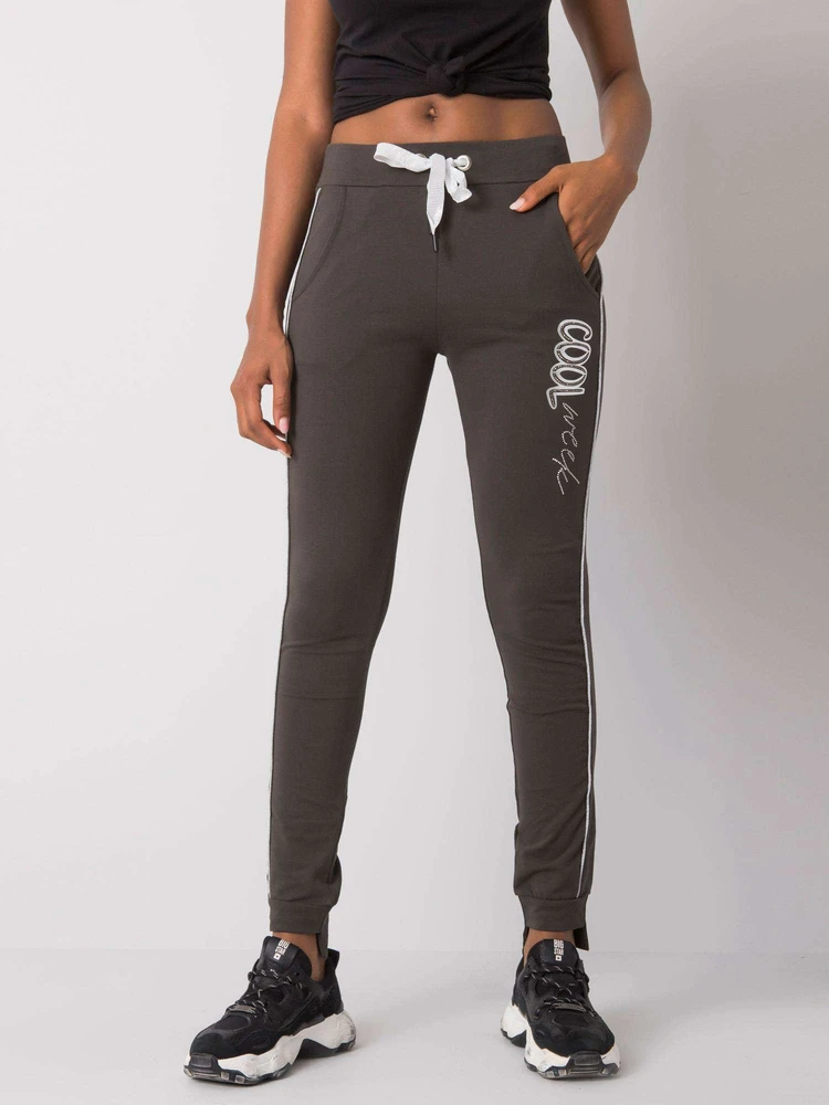 Relevance Sportinės kelnės-RV-DR-6499.27-ciemny khaki