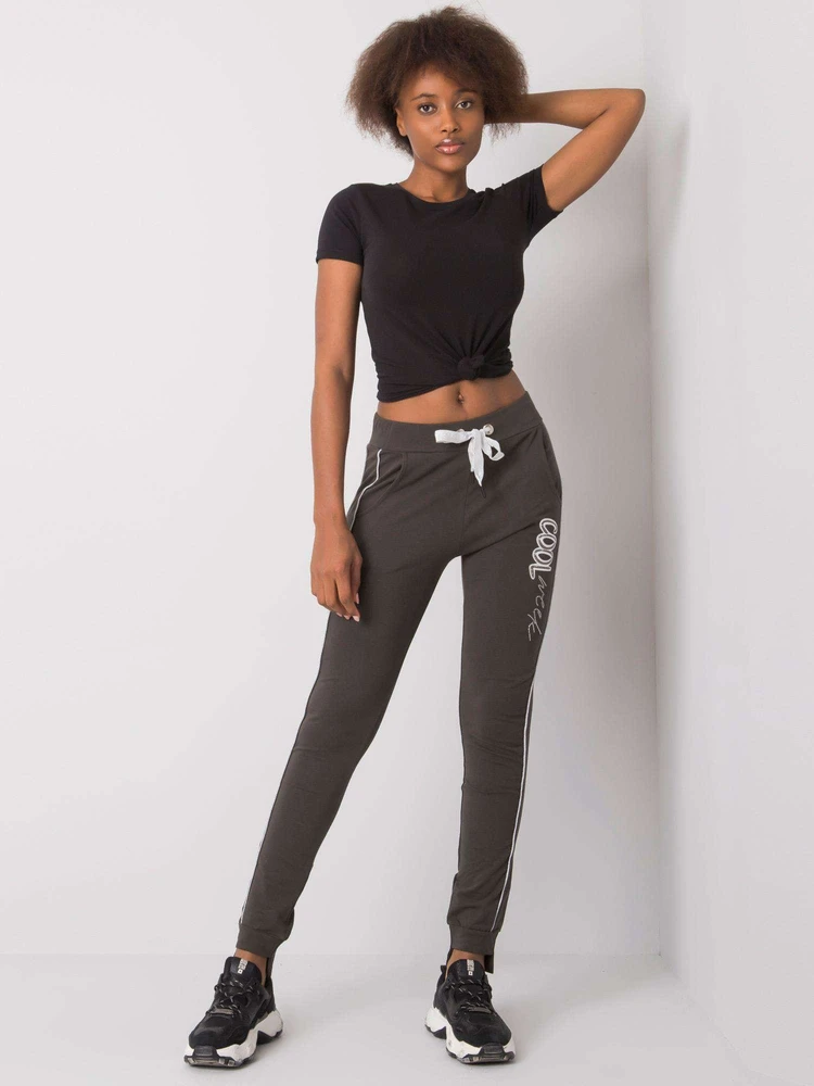 Relevance Sportinės kelnės-RV-DR-6499.27-ciemny khaki