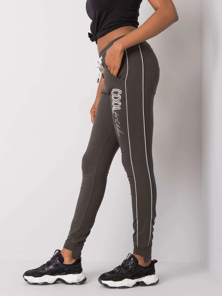 Relevance Sportinės kelnės-RV-DR-6499.27-ciemny khaki