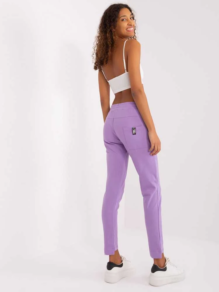 Relevance Sportinės kelnės - RV-DR-8380.25P - šviesiai violetinės spalvos