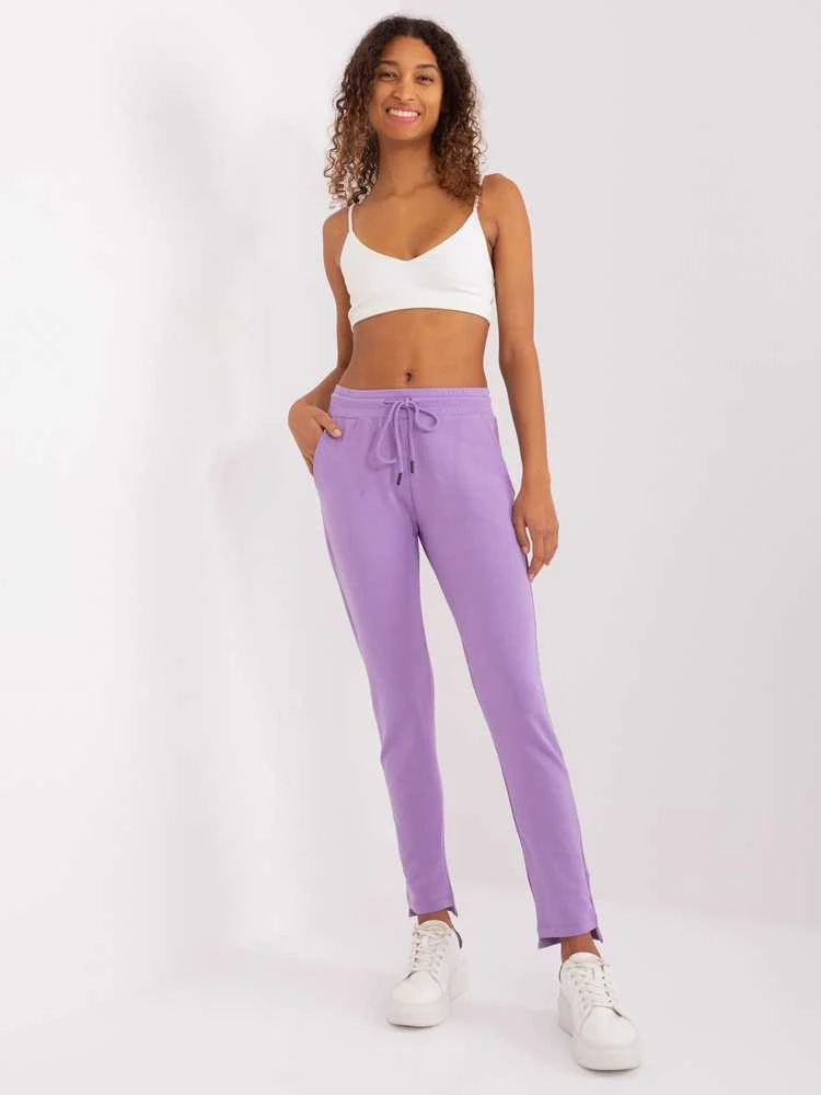 Relevance Sportinės kelnės - RV-DR-8380.25P - šviesiai violetinės spalvos