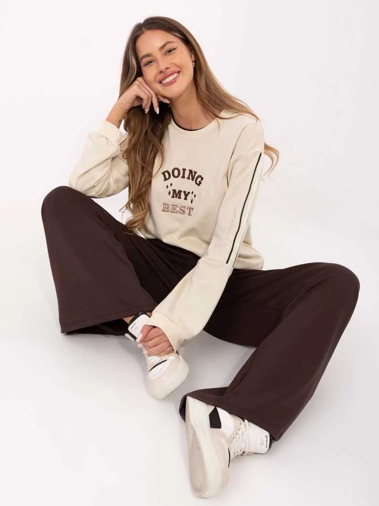 Relevance Sportinės kelnės-RV-DR-A613.69-ciemny ruda