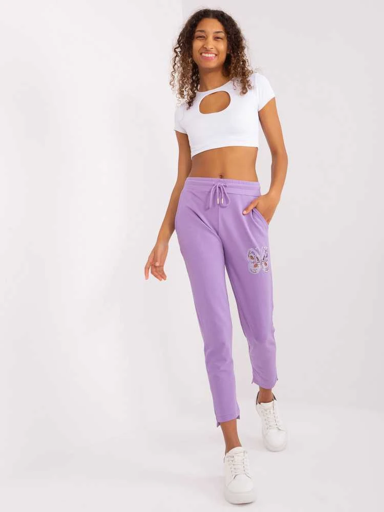 Relevance Sportiniai kelnaitės-RV-DR-8835.10-violetinė