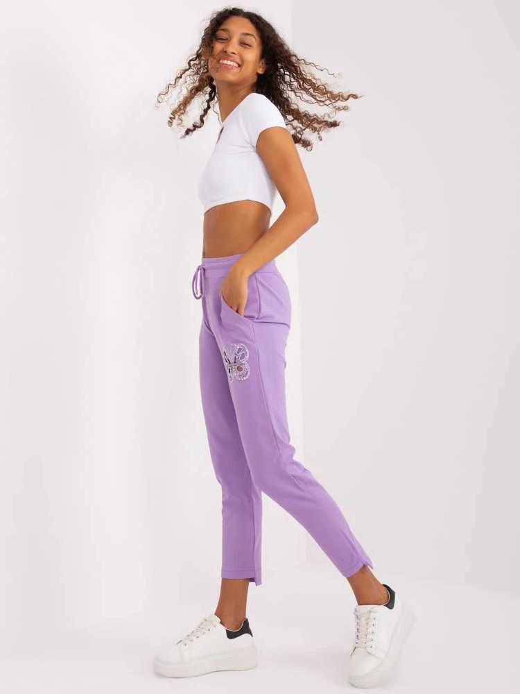 Relevance Sportiniai kelnaitės-RV-DR-8835.10-violetinė