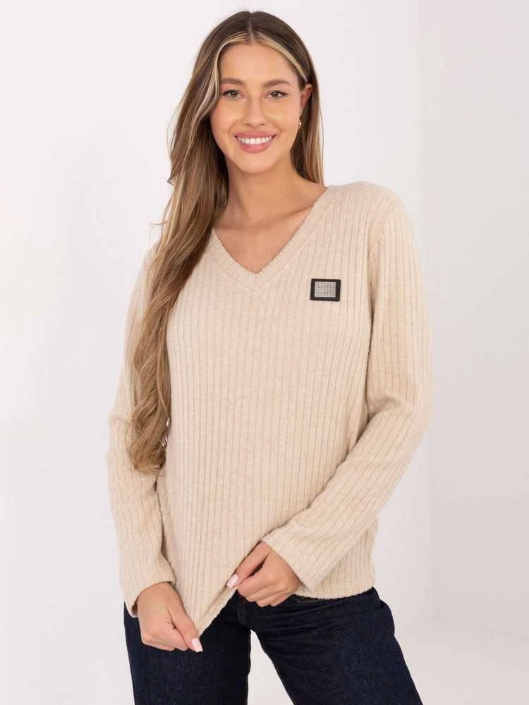 Relevance Sweter-RV-SW-A1025.80-smėlio spalva