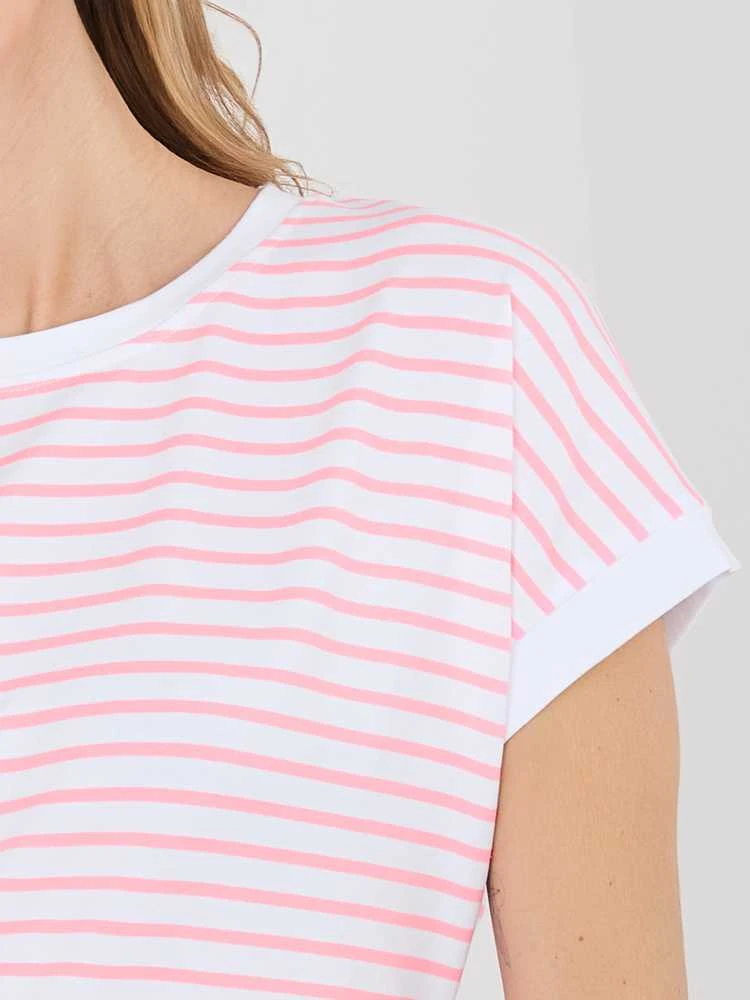 Relevance T-shirt-RV-TS-A1125.85-balta ir-rožinė