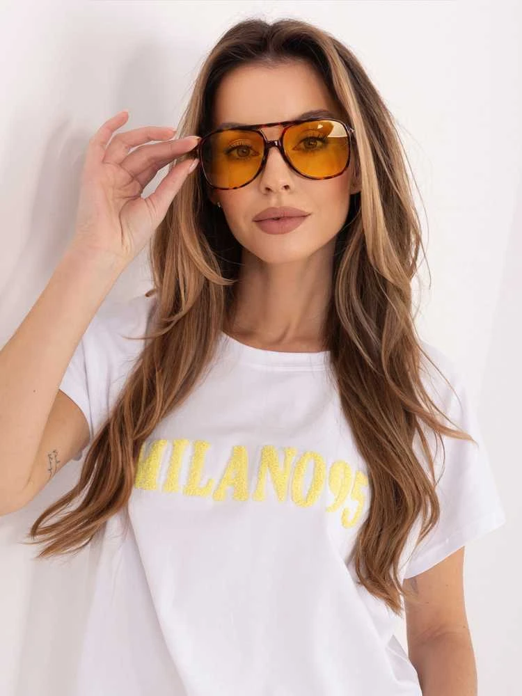 Relevance T-shirt-RV-TS-A1206.84-balta ir-geltona