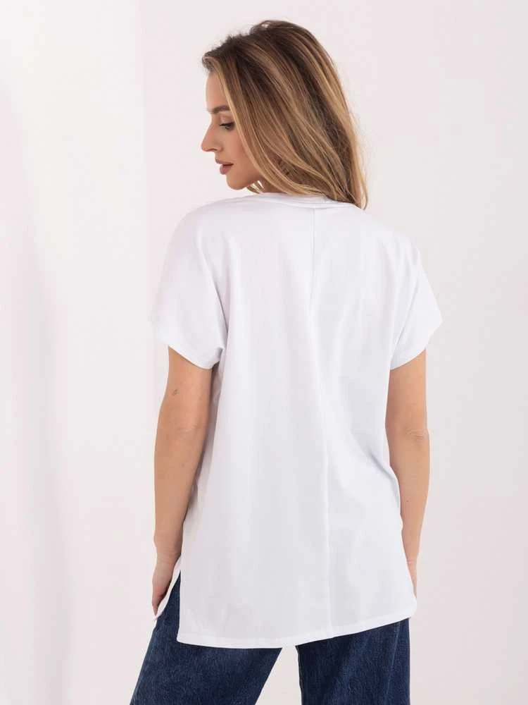 Relevance T-shirt-RV-TS-A1206.84-balta ir-rožinė