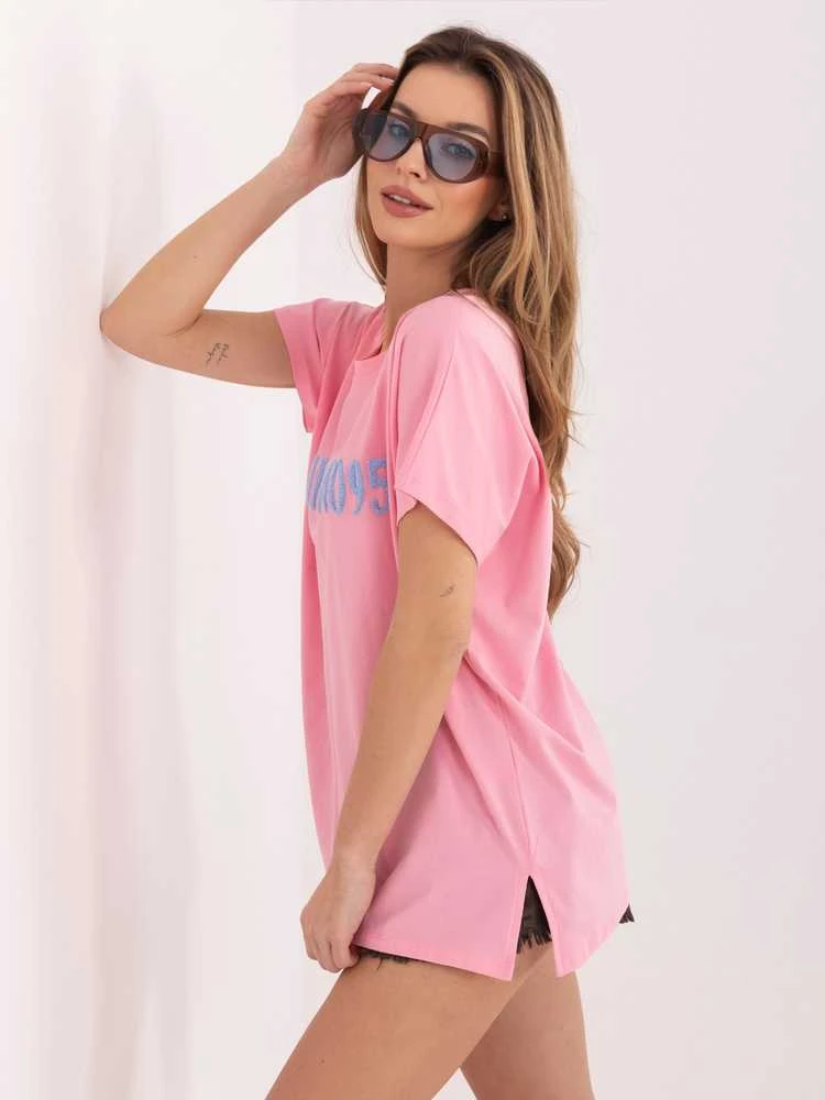 Relevance T-shirt-RV-TS-A1206.84-jasny rožinė