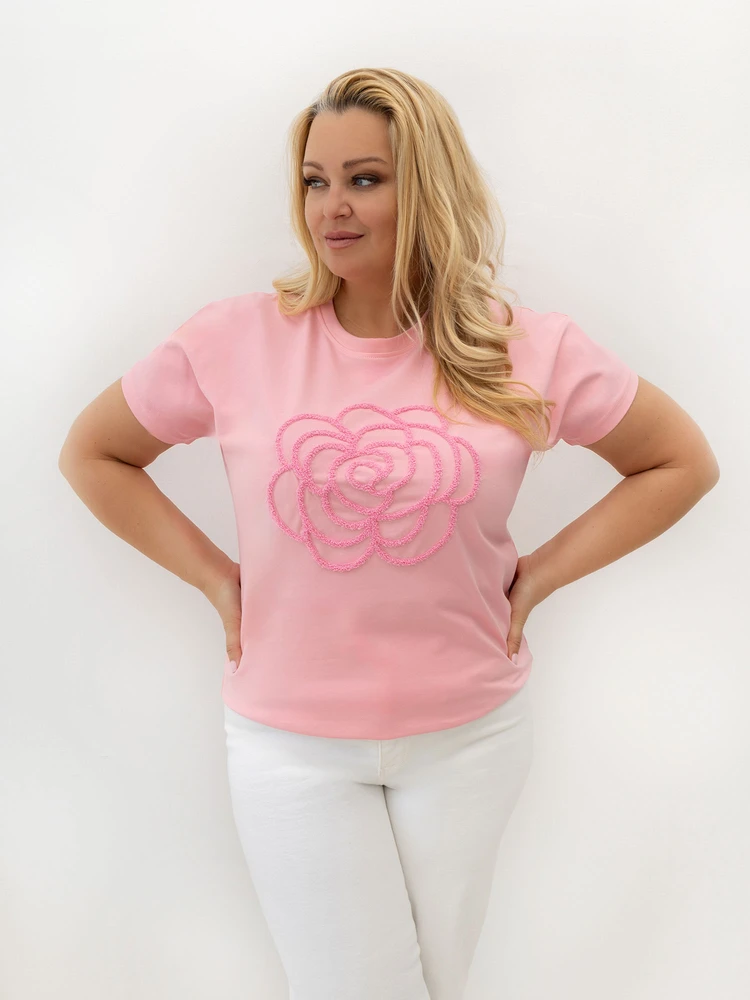 Relevance T-shirt-RV-TS-A1323.27P-jasny rožinė