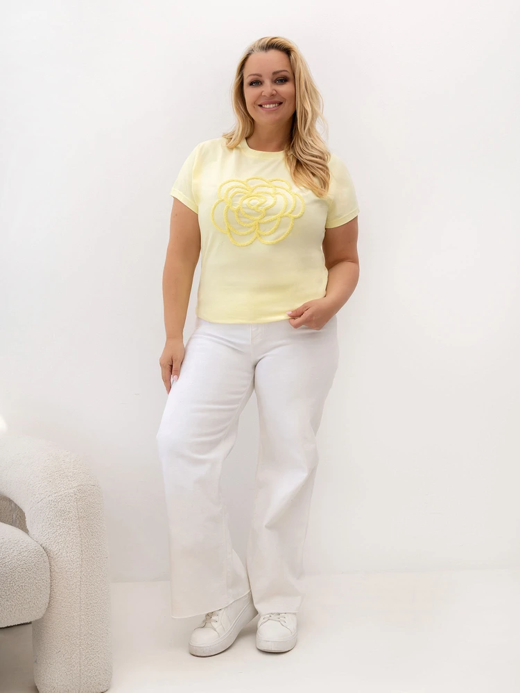 Relevance T-shirt-RV-TS-A1323.27P-jasny geltona