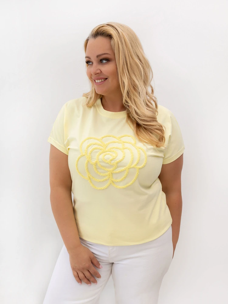 Relevance T-shirt-RV-TS-A1323.27P-jasny geltona