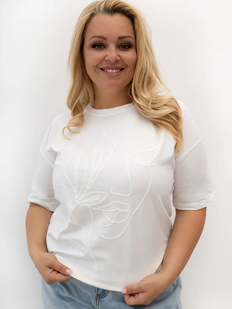 Relevance T-shirt-RV-TS-A1331.29P-ecru