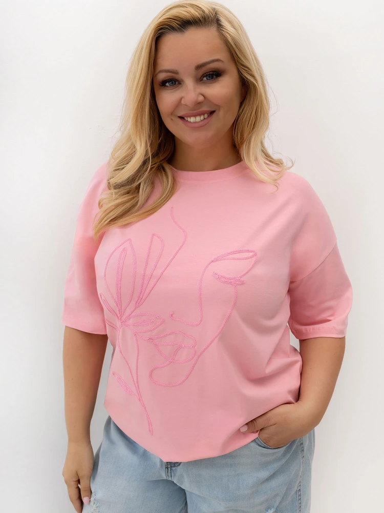 Relevance T-shirt-RV-TS-A1331.29P-jasny rožinė