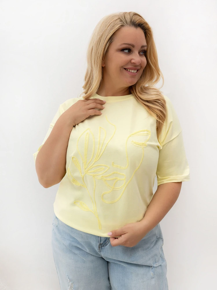 Relevance T-shirt-RV-TS-A1331.29P-jasny geltona