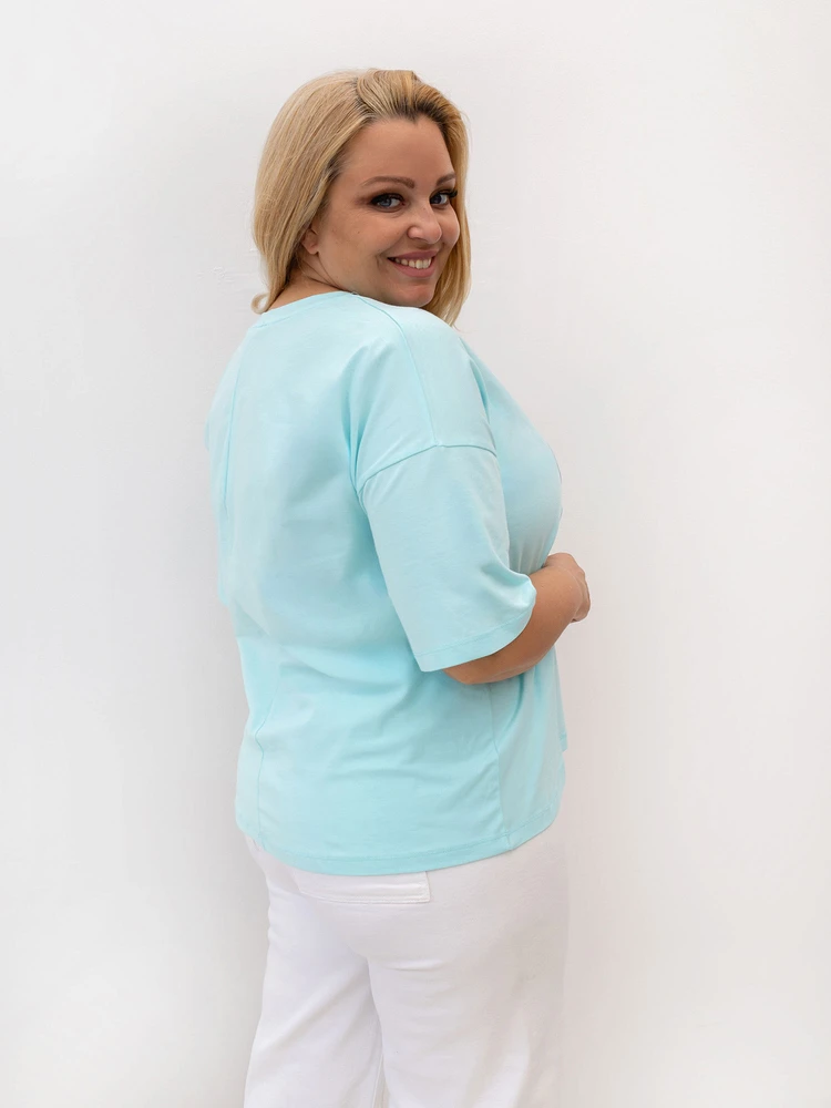 Relevance T-shirt-RV-TS-A1331.29P-mietowy