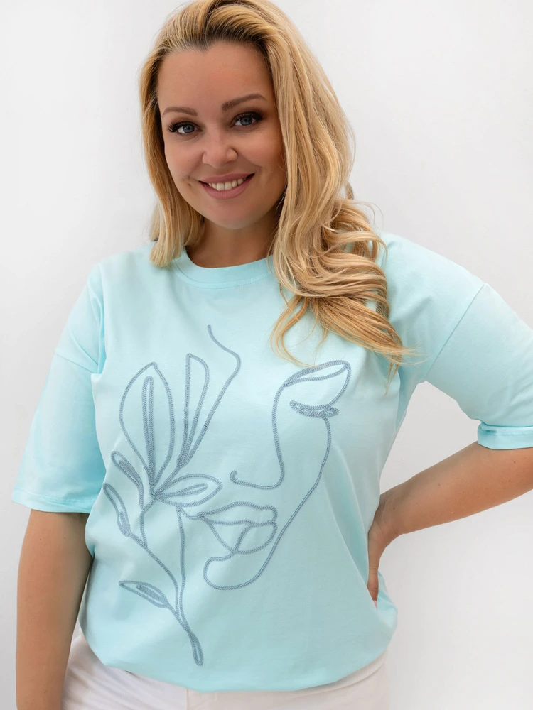 Relevance T-shirt-RV-TS-A1331.29P-mietowy
