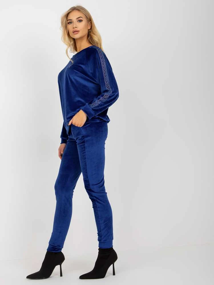 Relevance Veliūrinis komplektas moterims RV-KMPL-8436.40-kobalto spalvos