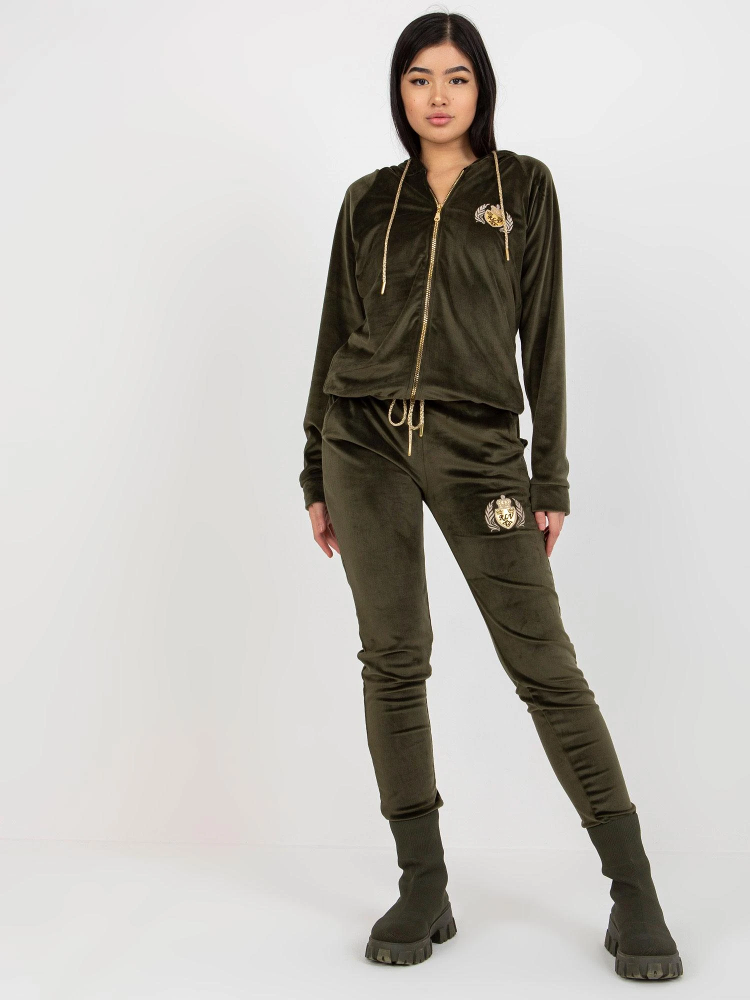 Relevance Veliūrinis komplektas moterims RV-KMPL-8443.98P-khaki