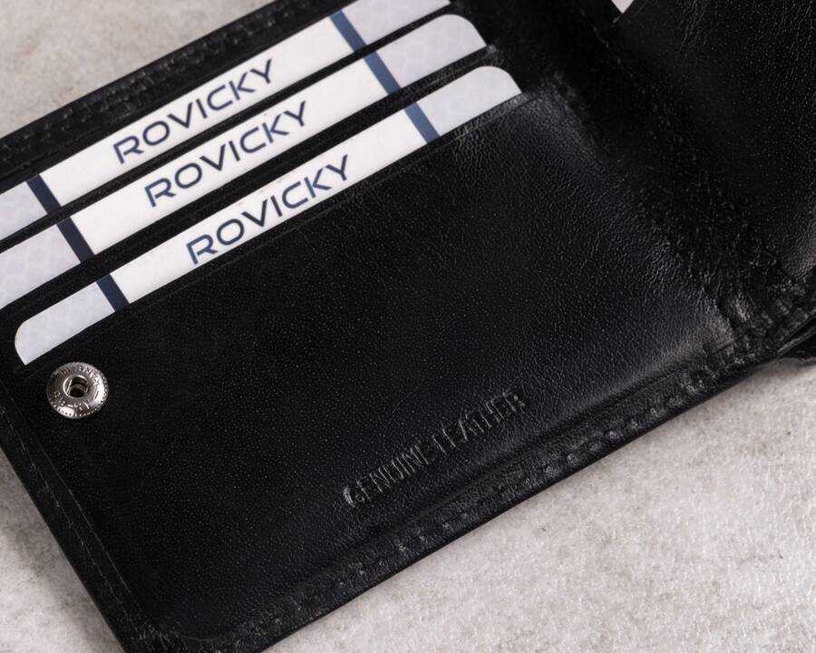 Rovicky Portfel skórzany PC-107L-BAR-2526 Juodas