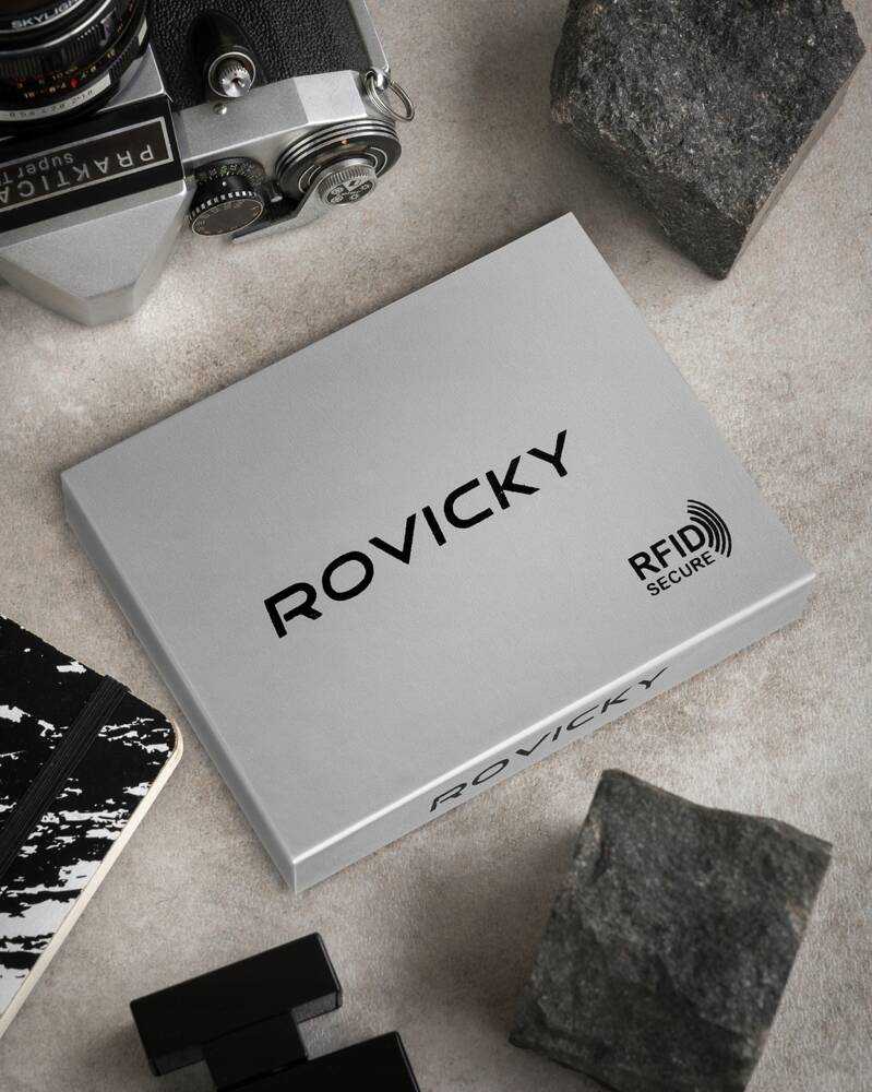 Rovicky Portfel skórzany PC-107L-BAR-2526 Juodas