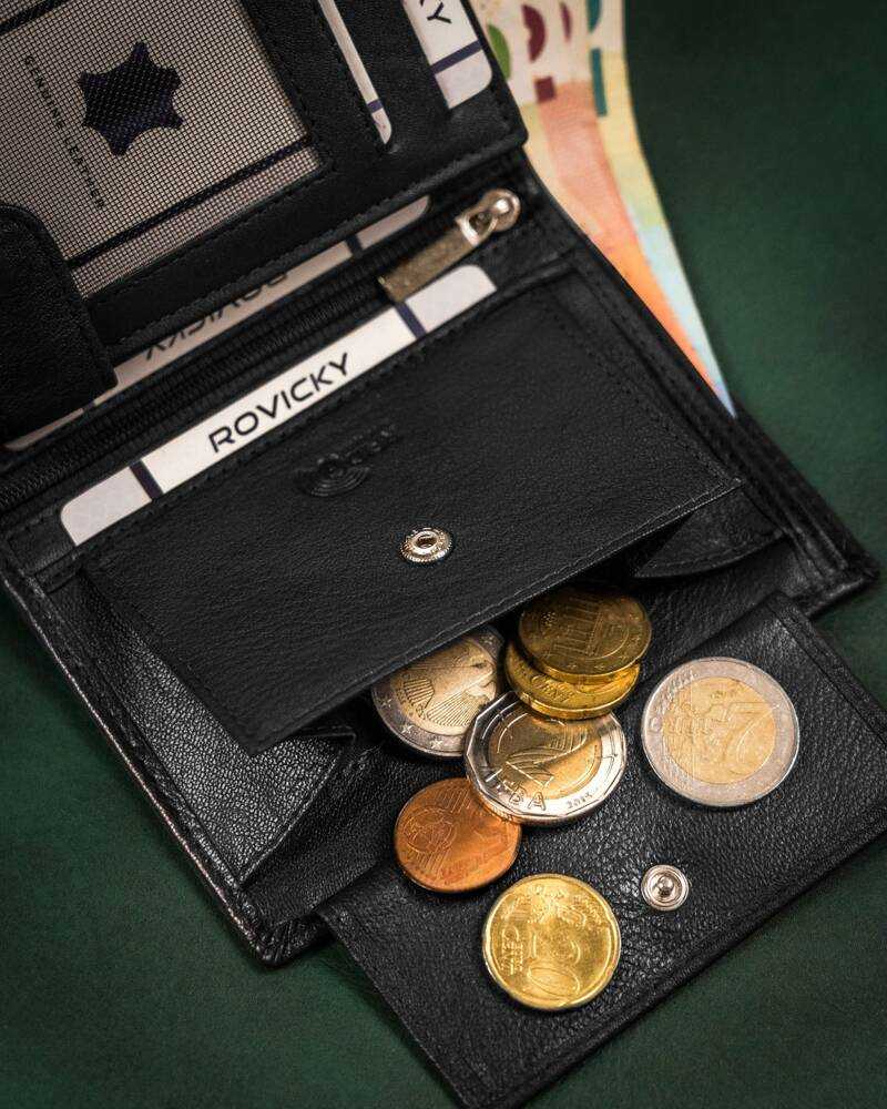 Rovicky Portfel sk&oacute;rzany R-N4-GAT Juodas+Juodas