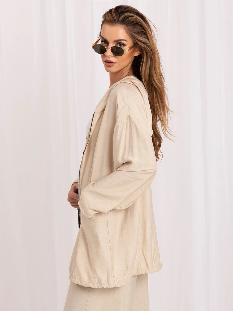 Rue Paris Bluza-IT-BL-10362.24-smėlio spalva