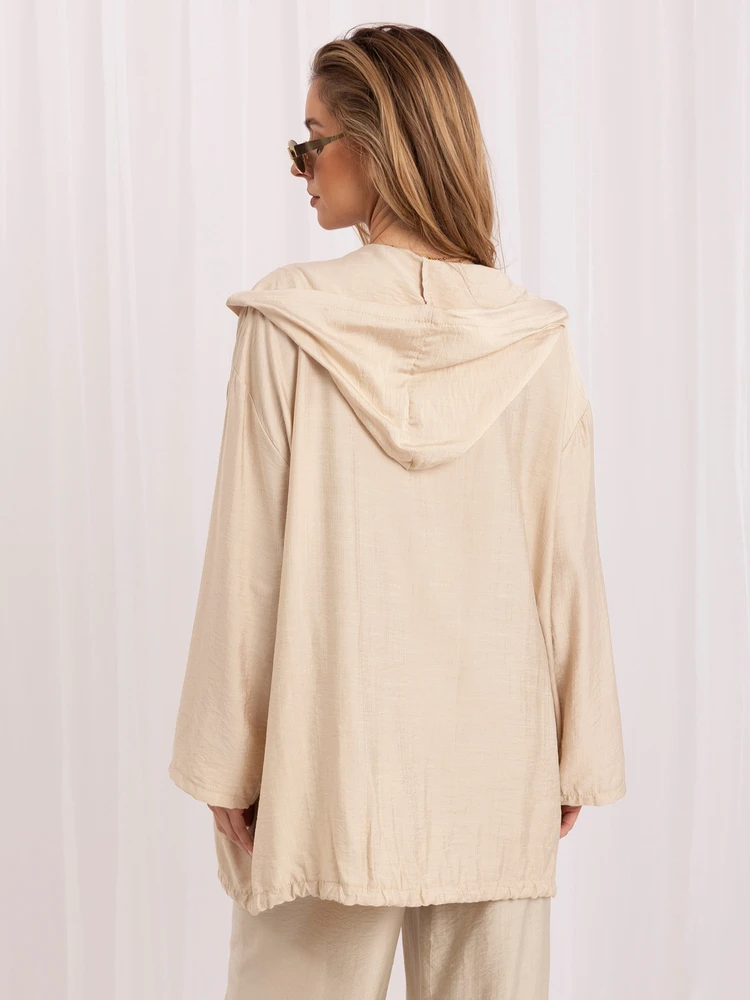 Rue Paris Bluza-IT-BL-10362.24-smėlio spalva