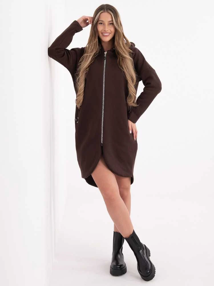 Rue Paris Bluza-RV-BL-4858-1.99P-ciemny ruda