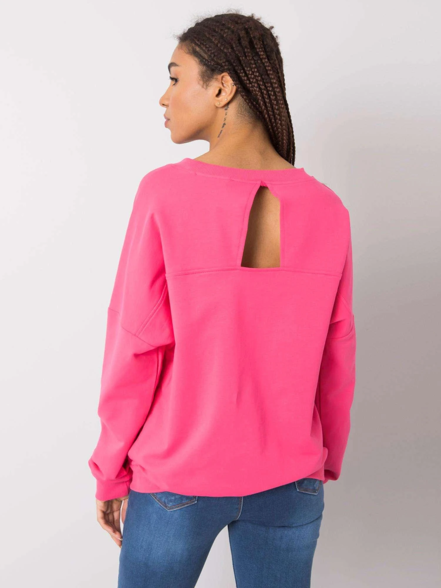 Rue Paris Megztinis-RV-BL-6119.04P-fluo rožinis