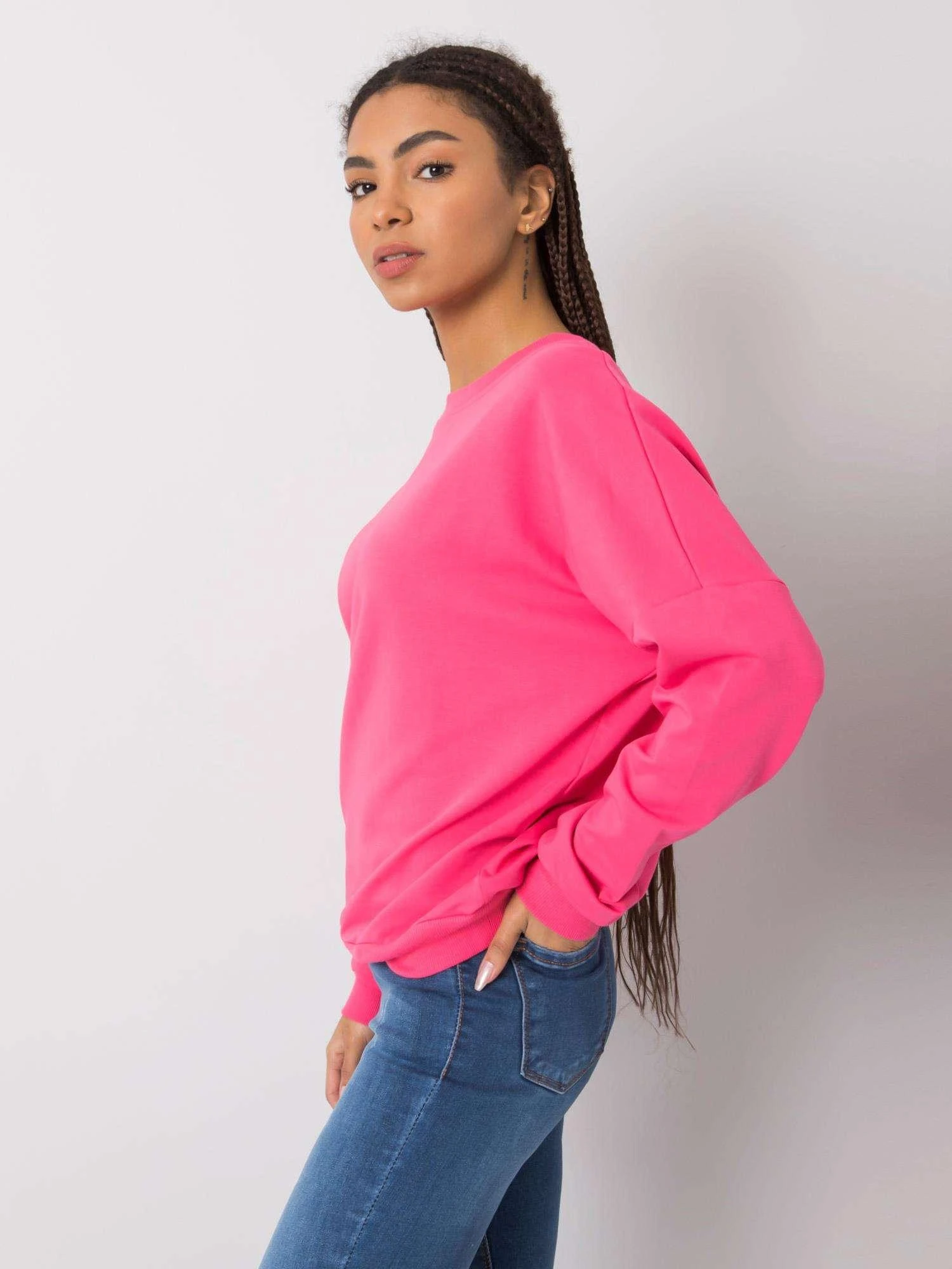 Rue Paris Megztinis-RV-BL-6119.04P-fluo rožinis