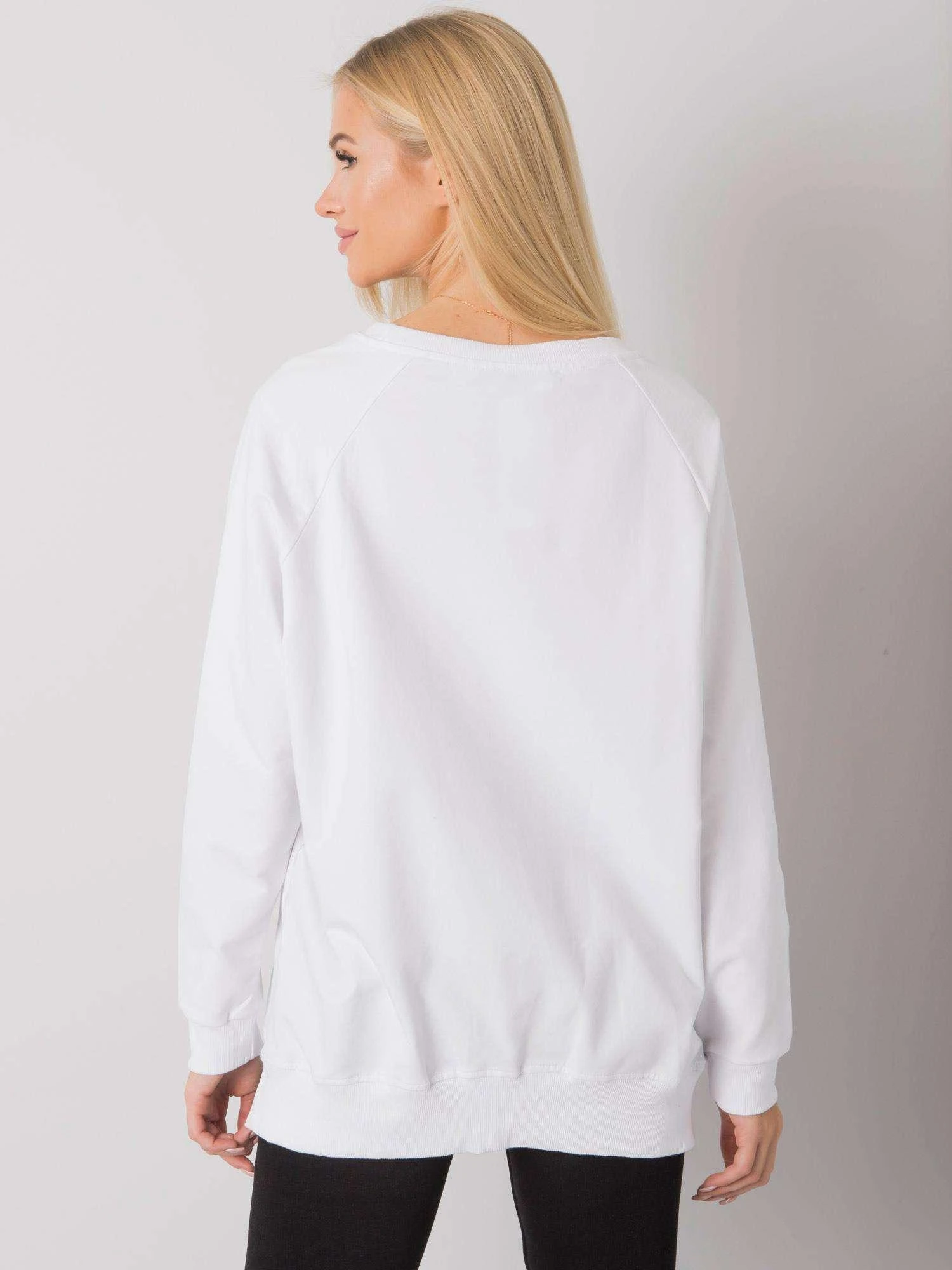 Rue Paris Megztinis-RV-BL-7192.66P-baltas