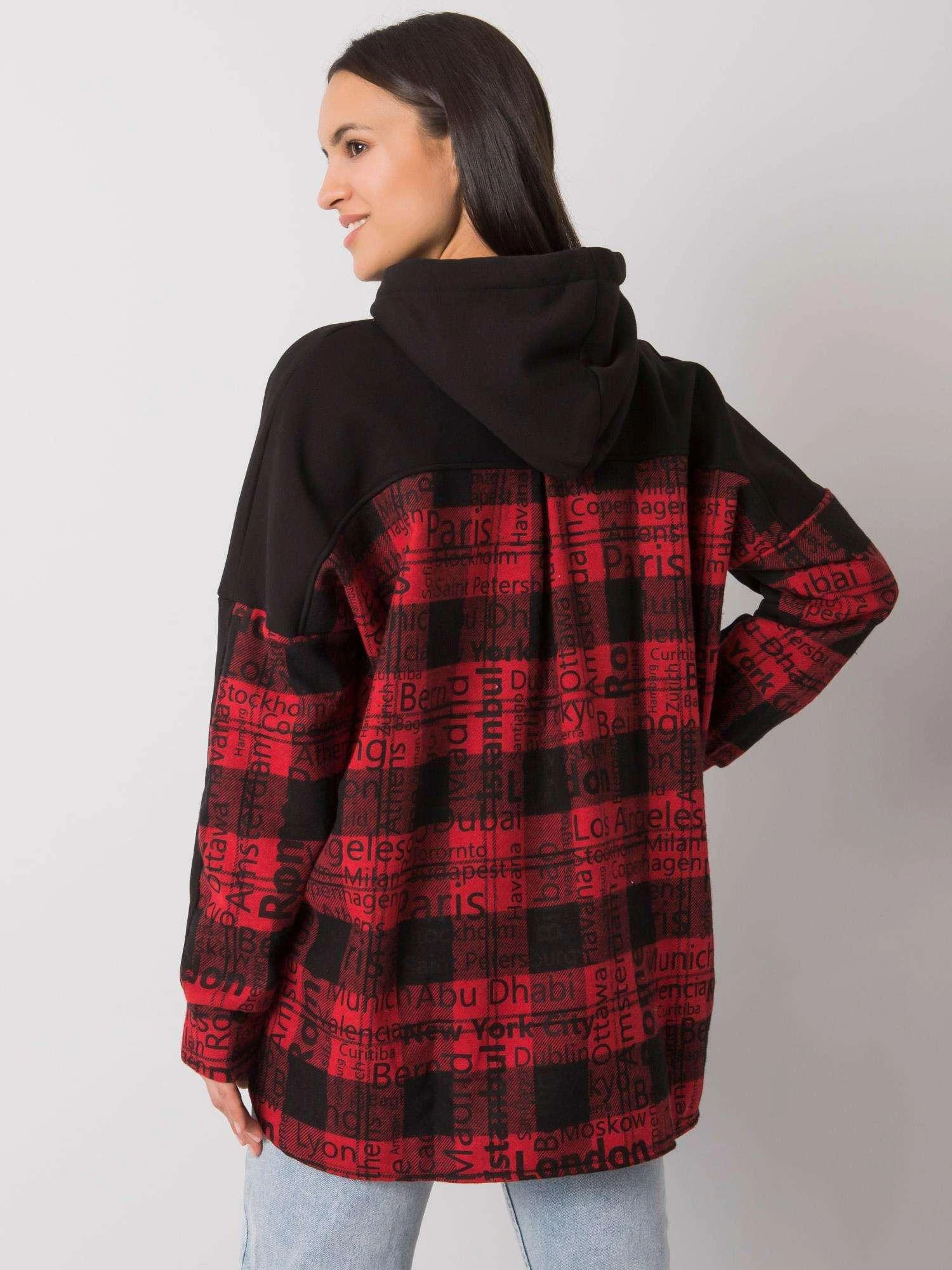 Rue Paris Megztinis-RV-BL-7312.14-juoda-raudona