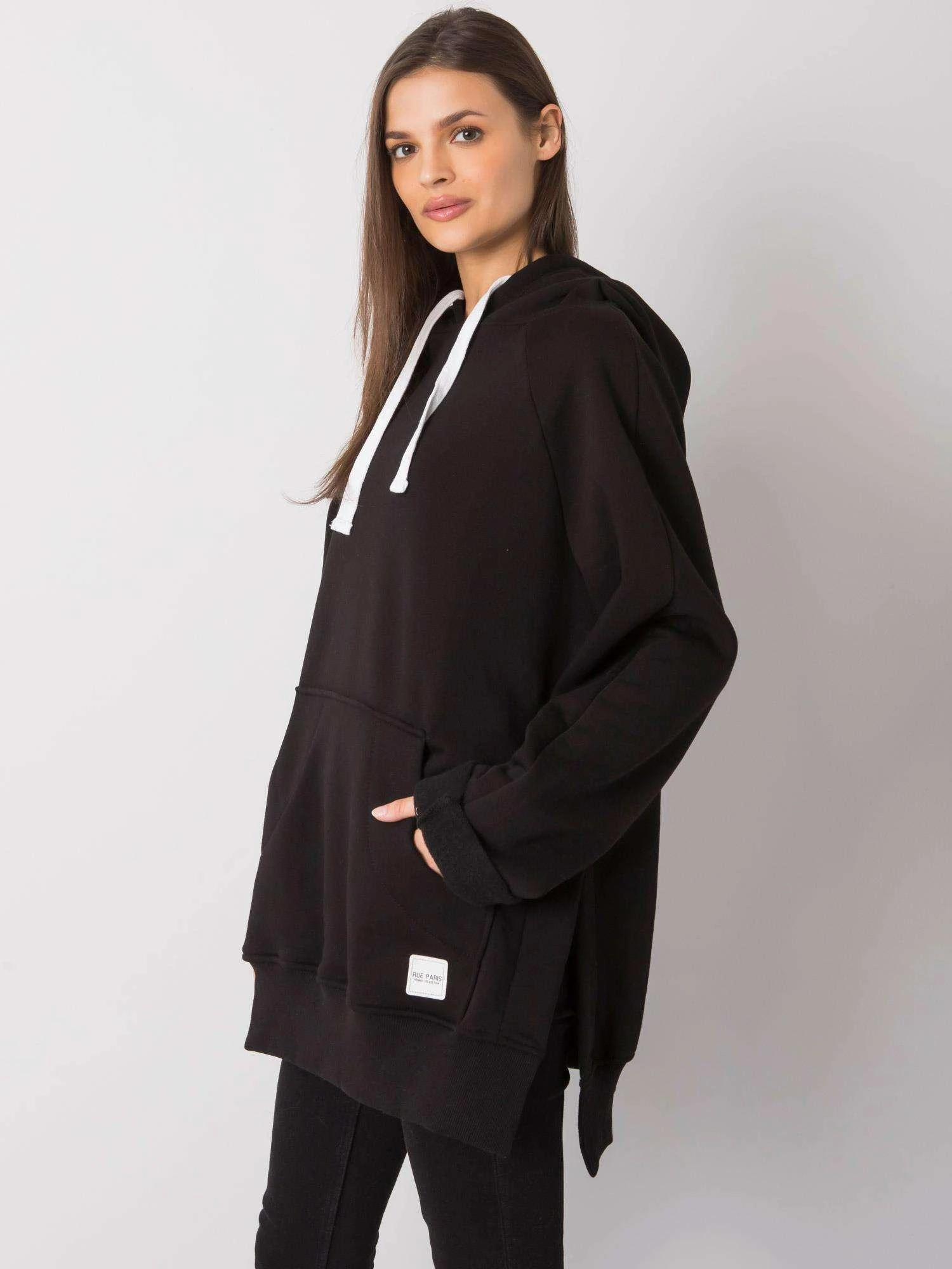 Rue Paris Megztinis-RV-BL-7371.00P-juodas