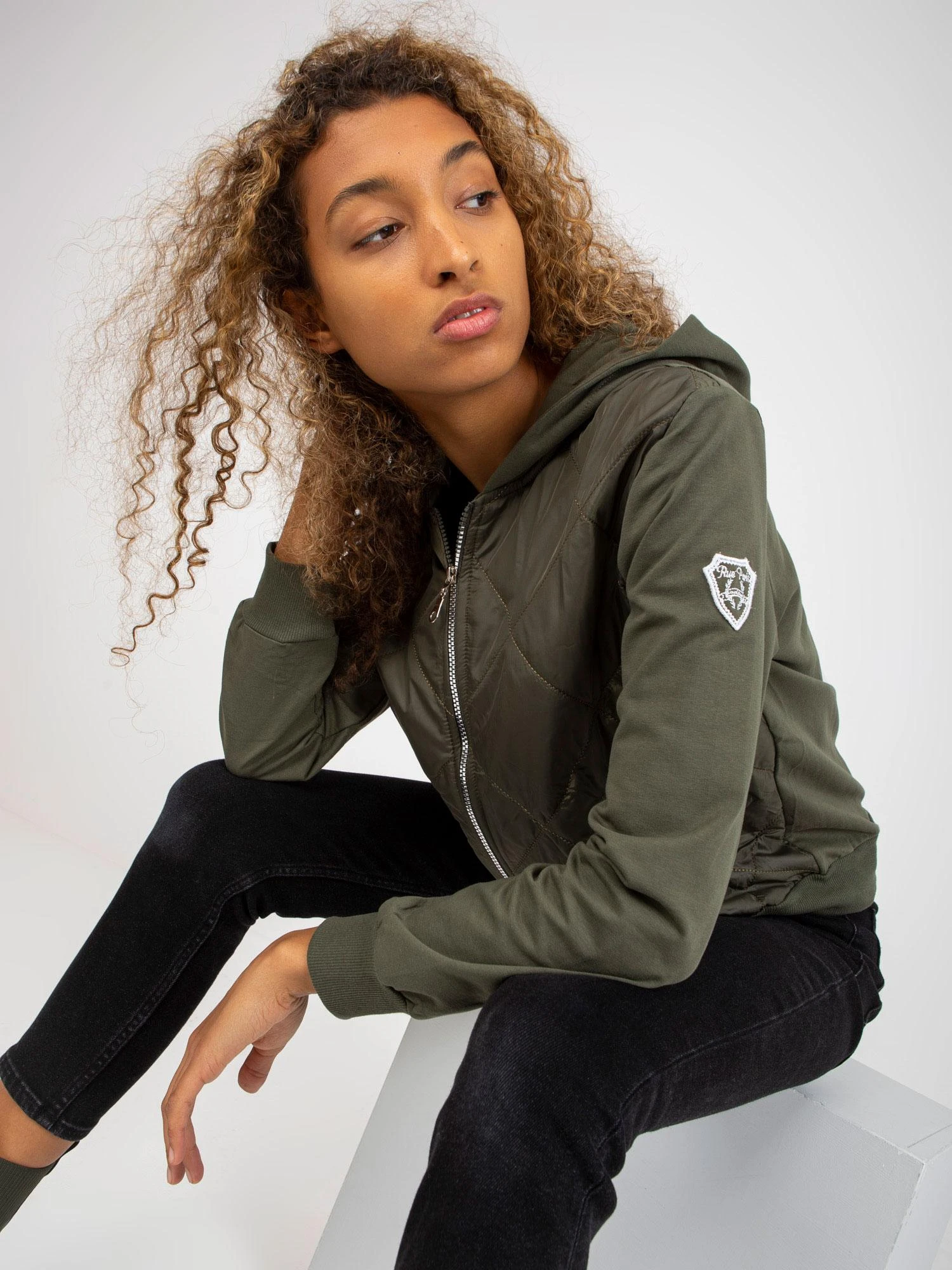 Rue Paris Megztinis-RV-BL-8226.11X-khaki