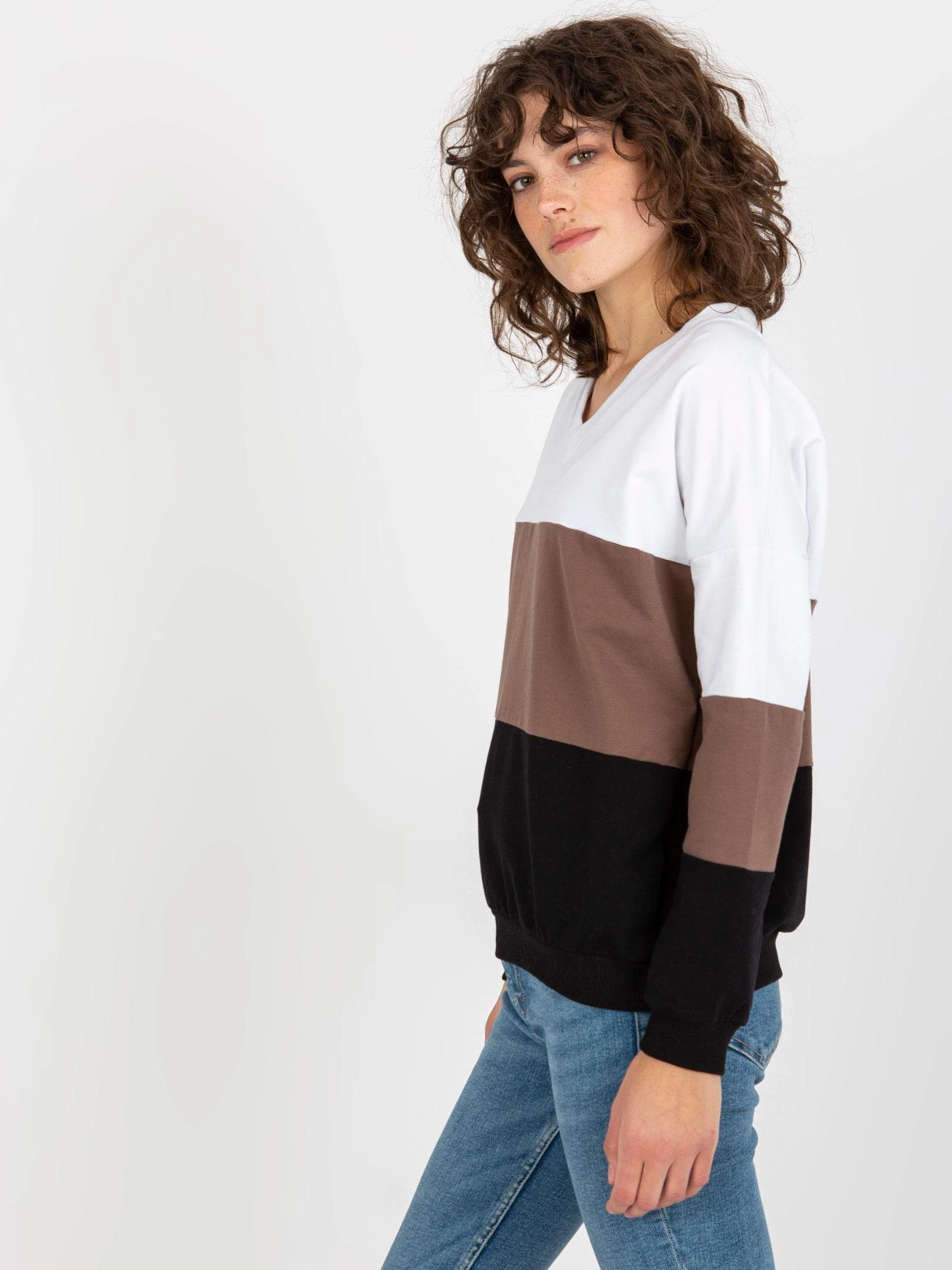 Rue Paris Megztinis-RV-BL-8328.72-baltas-juodas