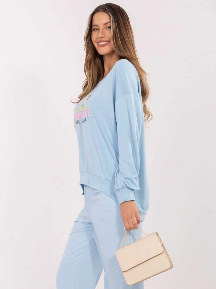 Rue Paris Bluza-RV-BL-A1218.11P-šviesiai mėlyna