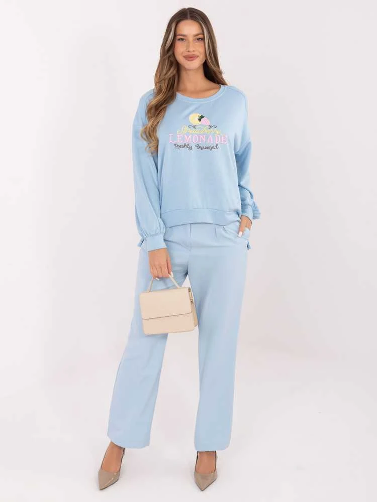 Rue Paris Bluza-RV-BL-A1218.11P-šviesiai mėlyna
