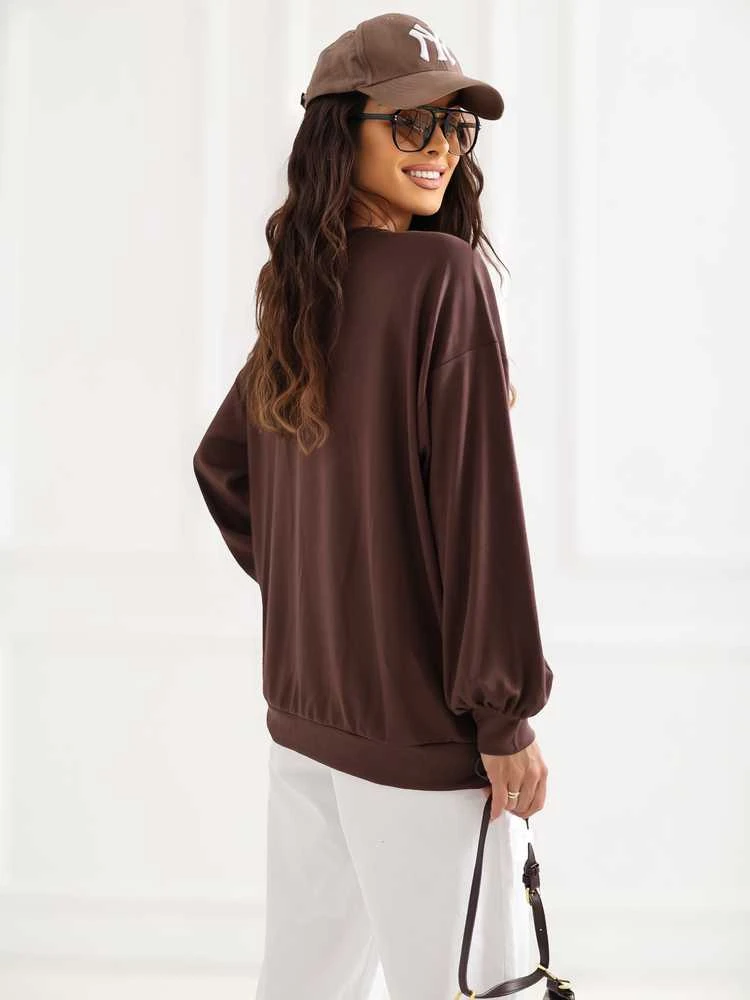 Rue Paris Bluza-RV-BL-A1220.11-ciemny ruda